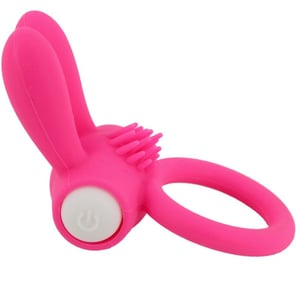 Anillo Vibrador de Silicona Mr Bunny Color Rosa Potente Estimulación para Parejas