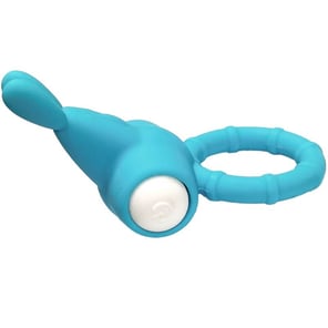 Anillo Vibrador de Silicona Ms Bunny Verde para Parejas Juguete Íntimo Recargable
