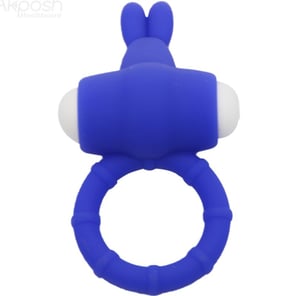 Anillo Vibrador Azul de Silicona Ms Bunny para Parejas Estimula y Potencia el Placer