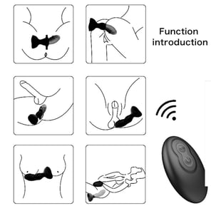 Vibrador Rosa y Plug Anal Negro con Control Remoto Extreme A Bloom Juguetes Sexuales para Parejas