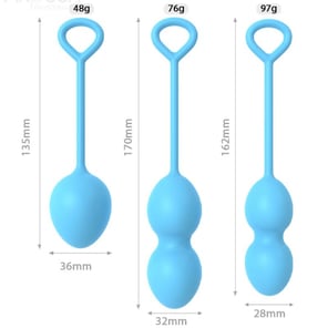 Pesas Vaginales Anabiosis 3 Niveles Azul Fortalecimiento del Suelo Pélvico, Kegel y Ejercicios Íntimos