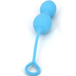 Blossoms Pesas Vaginales Vibradoras Azul con Control Remoto, 10 Modos de Vibración Kegel para Fortalecimiento Femenino