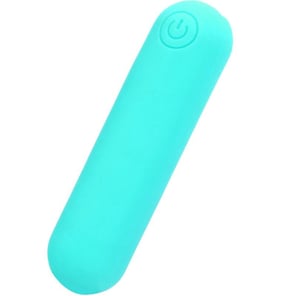 Bala vibradora verde de silicona Splash Hehe, 10 modos de vibración, 65x15 mm, recargable y silenciosa