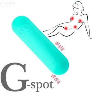 Bala Vibradora Splash Haha Verde de Silicona, 10 Modos de Vibración, 75x19mm Juguete Sexual Discreto para Adultos