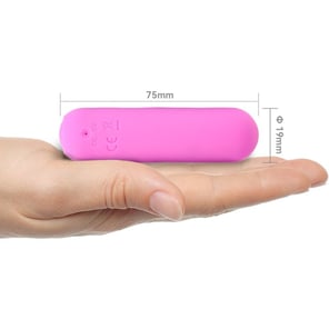 Bala Vibradora de Silicona Rosa Splash Haha 10 Modos de Vibración 7.5 cm Juguete Íntimo Recargable