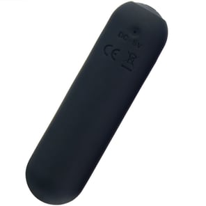 Bala Vibradora de Silicona Negra 10 Modos, Resistente al Agua, 75x19mm, Estimulador Sexy Compacto