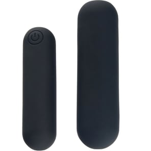 Bala Vibradora de Silicona Negra 10 Modos, Resistente al Agua, 75x19mm, Estimulador Sexy Compacto