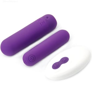 Bala Vibradora Splash Joline de Silicona Morada con Control Remoto, 10 Modos de Vibración, 6.5x1.5cm Juguete Sexual Discreto para Parejas