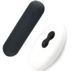 Bala Vibradora Splash Joline Negra de Silicona, 10 Modos, Control Remoto, 65x15 mm Juguete Sexual Recargable