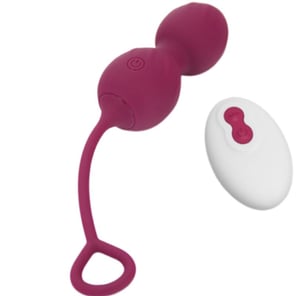 Blossoms Bolas Chinas Vibradoras Rojo Oscuro con Control Remoto 10 Modos de Vibración para Ejercicios Kegel y Placer Femenino