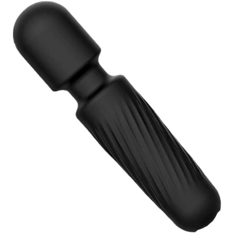 Masajeador y Vibrador Recargable Negro con 10 Modos de Vibración Estimulador Corporal Potente y Silencioso