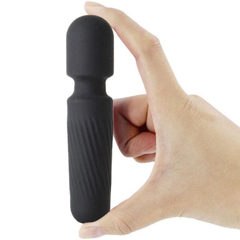 Masajeador y Vibrador Recargable Negro con 10 Modos de Vibración Estimulador Corporal Potente y Silencioso