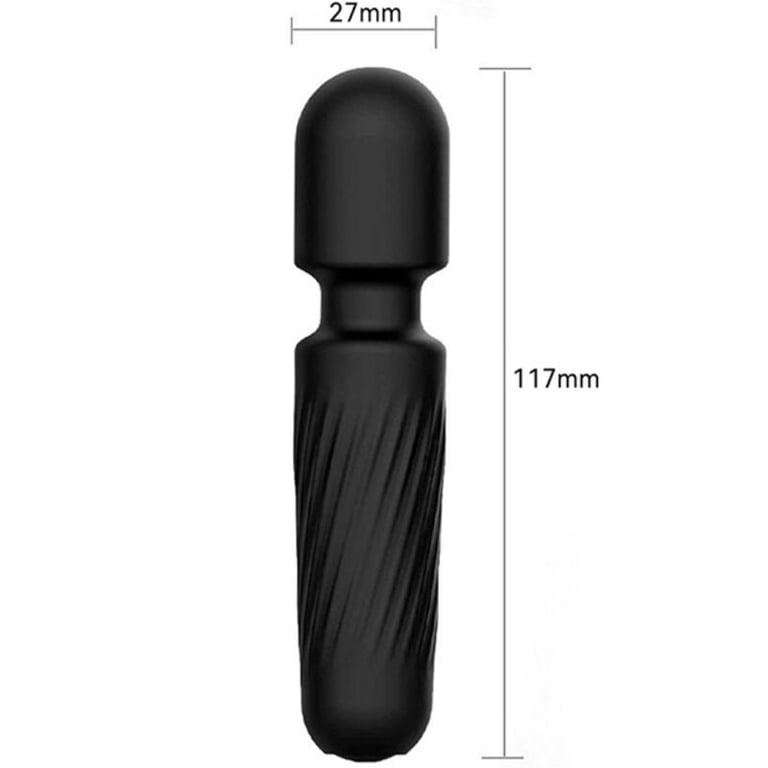 Masajeador y Vibrador Recargable Negro con 10 Modos de Vibración Estimulador Corporal Potente y Silencioso