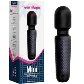 Masajeador y Vibrador Recargable de Silicona Negro 10 Modos de Vibración, Potente Estimulador Personal