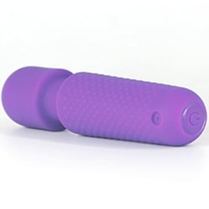 Masajeador Vibrador Recargable de Silicona Morado 10 Modos de Vibración Estimulador Erótico para Adultos