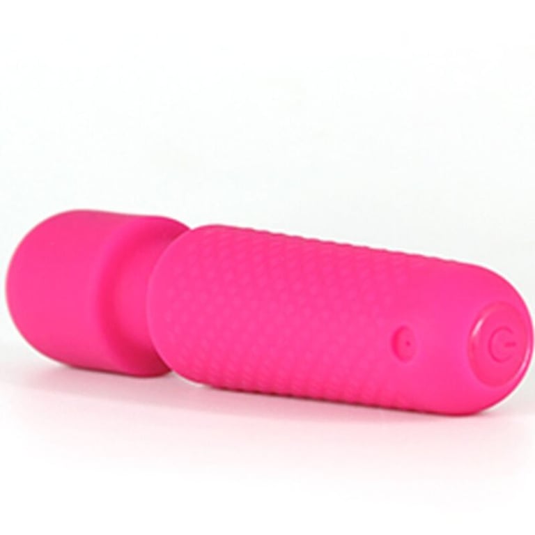 Masajeador Vibrador Recargable de Silicona Rosa con 10 Modos Estimulador Potente para Mujer