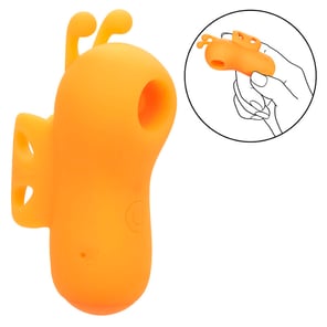 Estimulador De Dedo Neon Vibes Naranja con 10 Vibraciones Potentes Juguete Íntimo Recargable para Placer Femenino