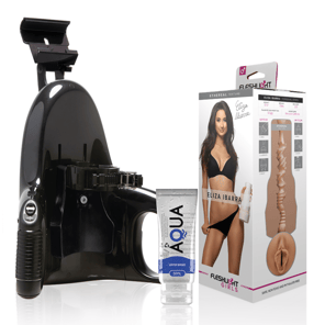 Masturbador Eliza Ibarra con Universal Launch y Lubricante Aqua Quality 50 ml Pack Erótico Completo