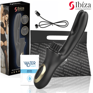 Vibrador Hi-Tech Ibiza Rabbit con Cepillo Clitorial, Multi Celdas y Doble Wave para Estimulación Dual