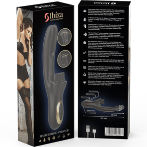 Vibrador Hi-Tech Ibiza Rabbit con Cepillo Clitorial, Multi Celdas y Doble Wave para Estimulación Dual