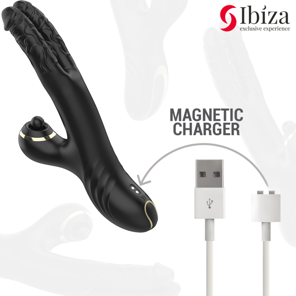 Vibrador Hi-Tech Ibiza Rabbit Potente Clitorial con Doble Motor Two Dragons Estimulador Recargable para Mujer