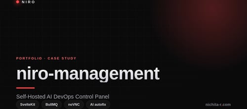niro-management — self-hosted AI DevOps control panel