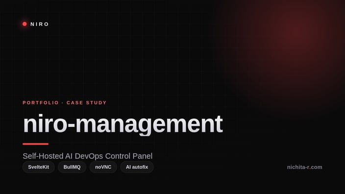 niro-management — self-hosted AI DevOps control panel