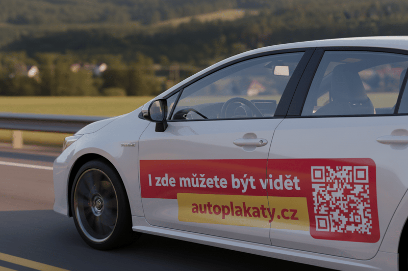 Detailní pohled na grafiku autoplakátu