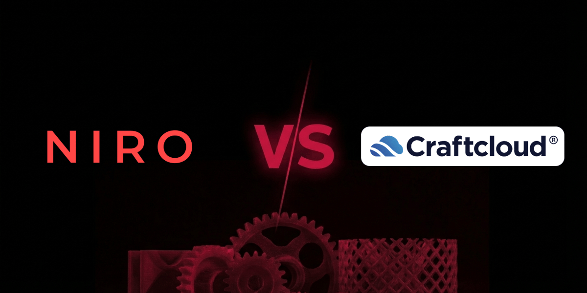 Srovnání přímého 3D tiskového servisu Niro3D a cenového agregátoru Craftcloud