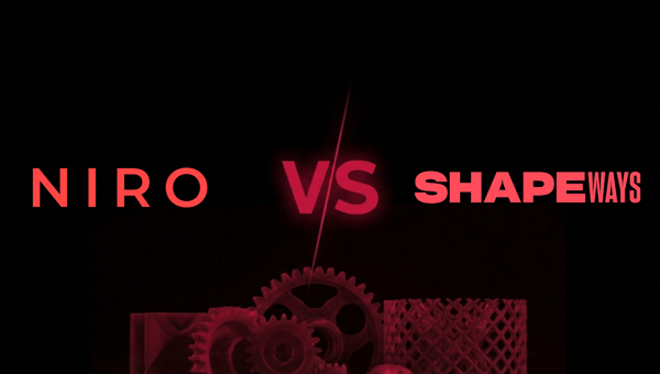 Srovnání 3D tiskových služeb Niro3D a Shapeways s ukázkami vytištěných dílů