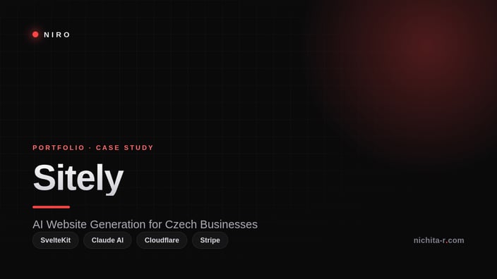 Sitely — AI website generation platform for Czech businesses