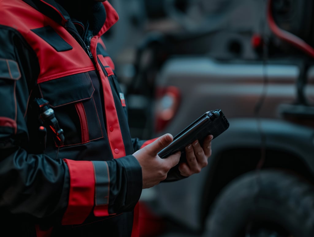 Механик проводит диагностику автомобиля в современном автосервисе Lucky Autoservis в Праге-Стодулки.
