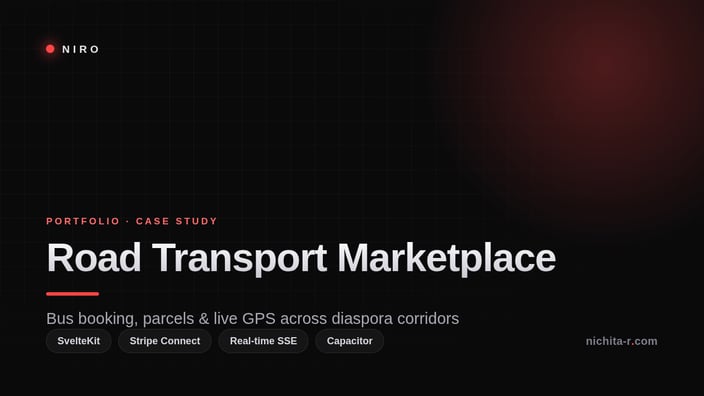 Road transportation marketplace — bus booking, parcels, and live GPS tracking