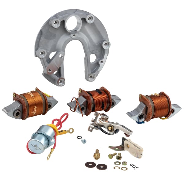 Image of Set Zündspulen, Unterbrecher, Kondensator und Zündgrundplatte 6V/25W für Vespa 50 R/Special/SR/SS/90/R/100/125/PV/ET3