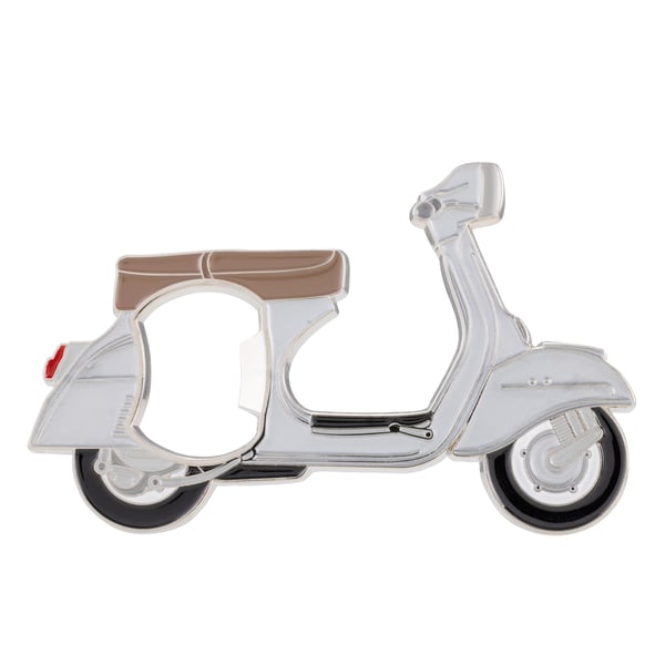 Image of Flaschenöffner mit Motiv Vespa Motorroller silber
