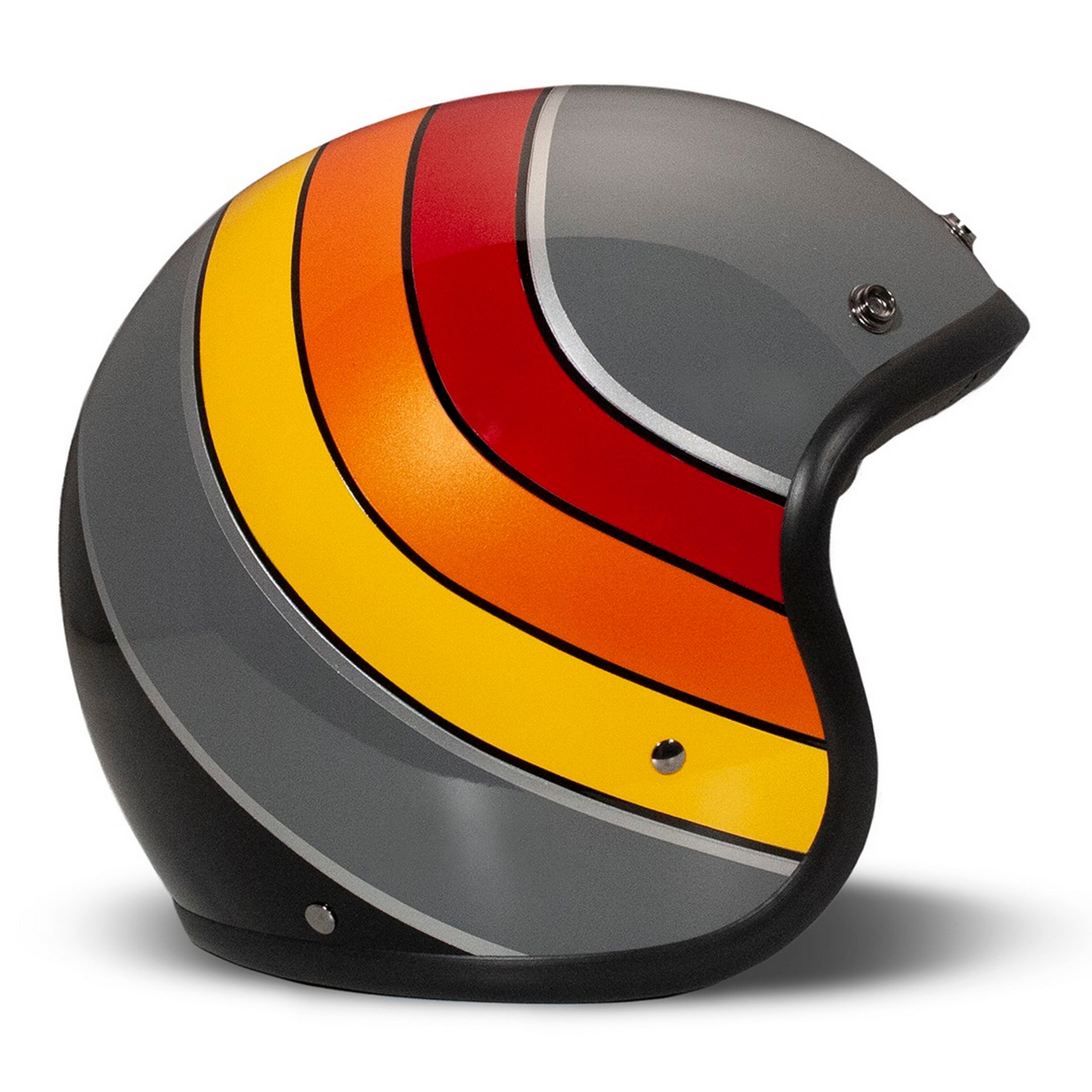 Image of Helm DMD RETRO Curve, grau glänzend, Gr. XL, 59-60cm Jethelm Jethelm