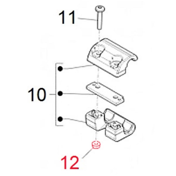 Image of Mutter, Halteklemme Gepäckträger, PIAGGIO für Vespa LX/LXV/S/Primavera/Sprint/GTS/GTS Super/GTV/GT 60/GT/GT L/PX 2011 125-300ccm