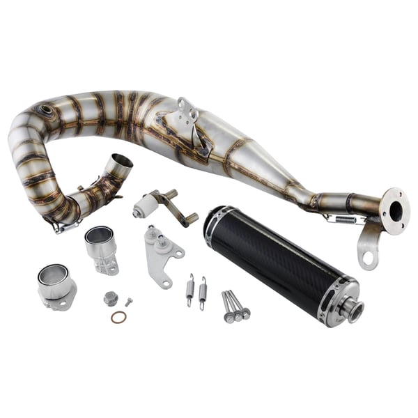 Image of Rennauspuff SIP Performance Touring Design by NORDSPEED, Material: Edelstahl, Dämpfer: Carbon Farbe (ESD): carbon für Lambretta 125 LI/LIS/DL/GP/150 LI/LIS/SX/DL/GP/175 TV 2°-3°/200 TV/SX/DL/GP