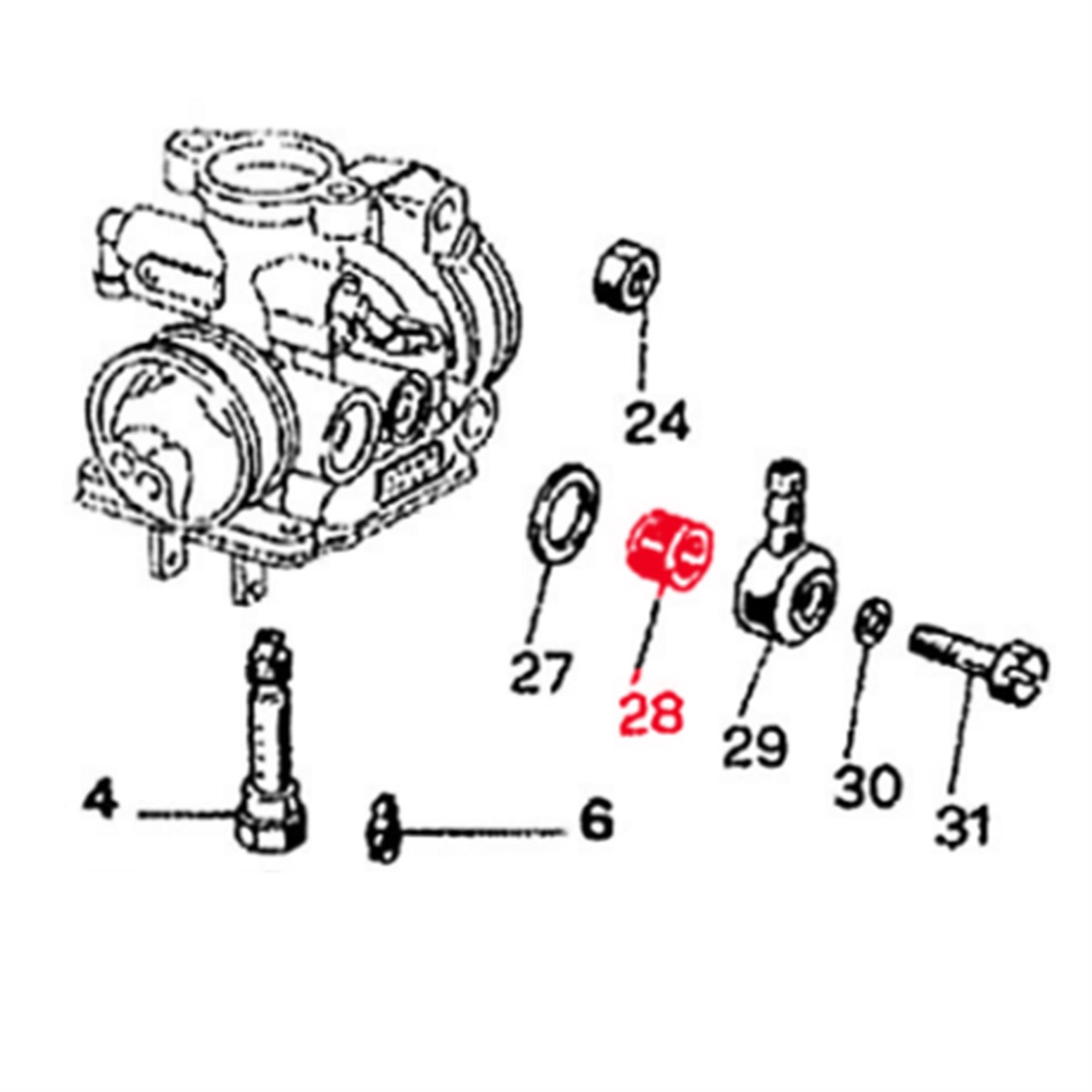 Image of Benzinfilter DELL'ORTO, für Vergaser PHBD/SHA, 113916 - 0336200 29