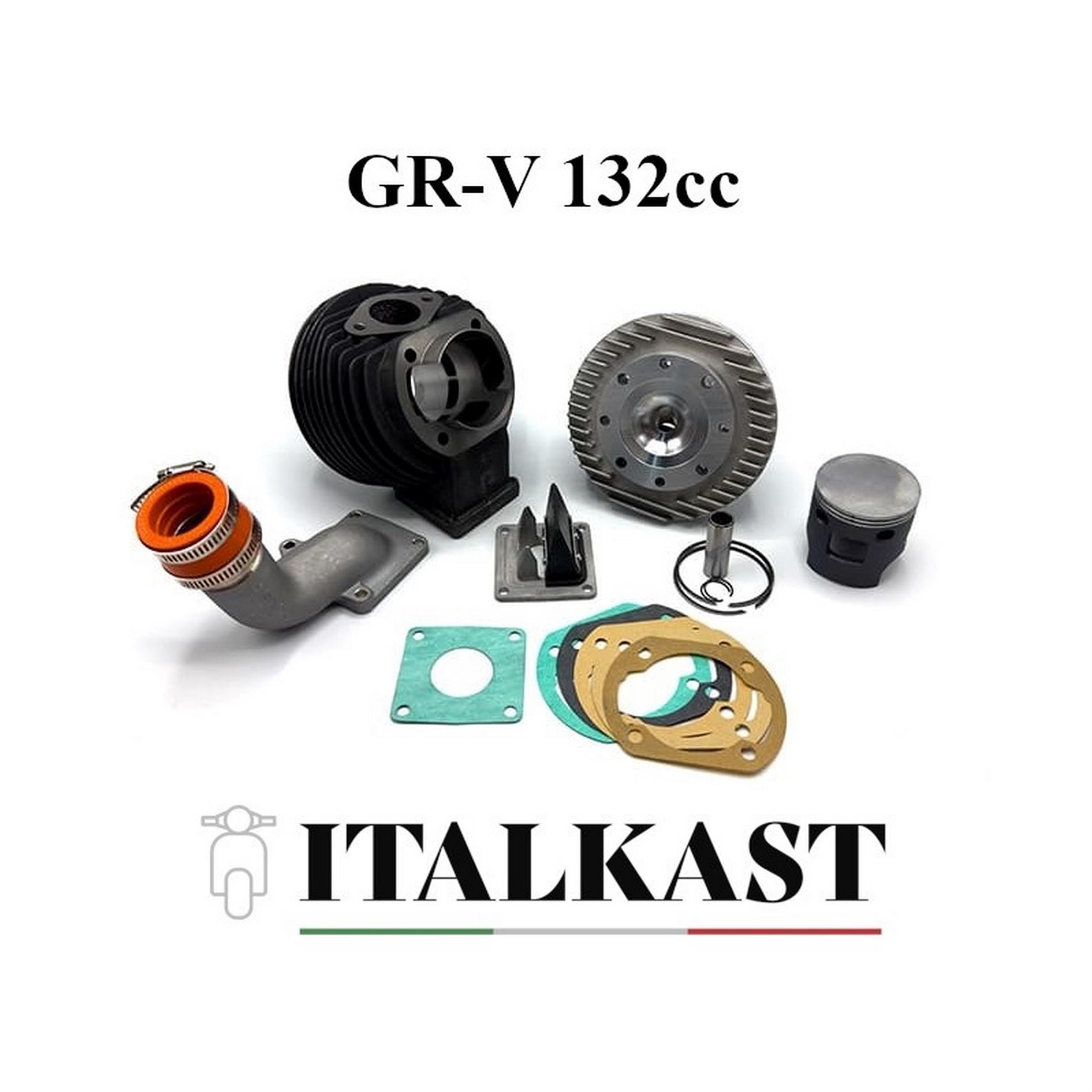 Image of Rennzylinder ITALKAST GR-V 135 ccm 6 Travasi für Vespa 50-125/PV/ET3/PK/S/XL/2 für Vespa 50-125/PV/ET3/PK/S/XL/2