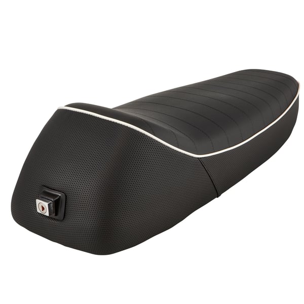Image of Sportsitzbank NISA Ancelotti schwarz abgesteppt / Seite genarbt für Vespa PX80-200/PE/Lusso/PX'98/MY