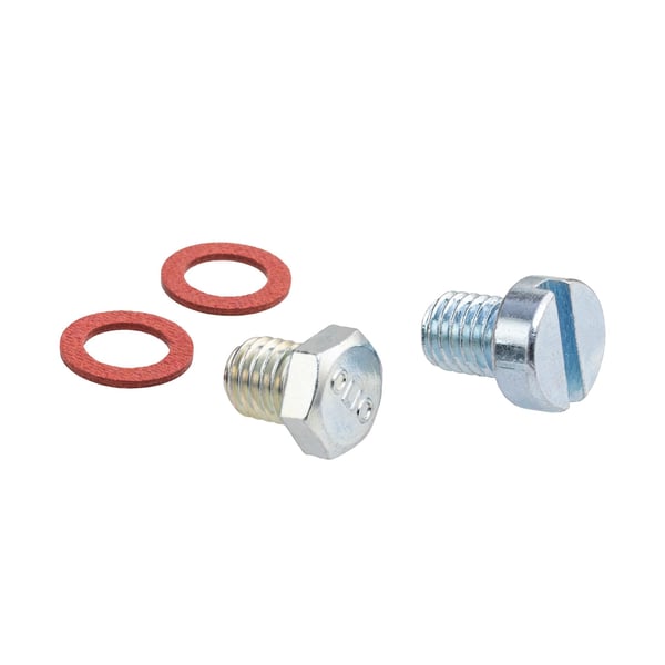 Image of Schrauben Kit Öleinlass/Ölablass M8 mm, Zylinderkopf, Schlitz/Sechskant, SW11 für Vespa PX80-200/PE/Lusso/T5/Cosa (2)