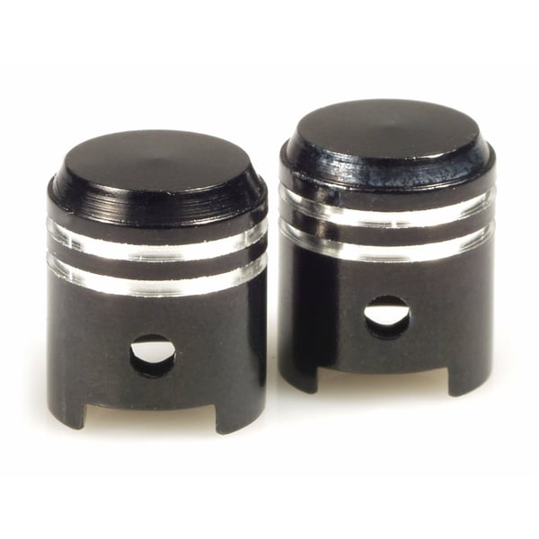 Image of Ventilkappen mit Motiv "Kolben" schwarz