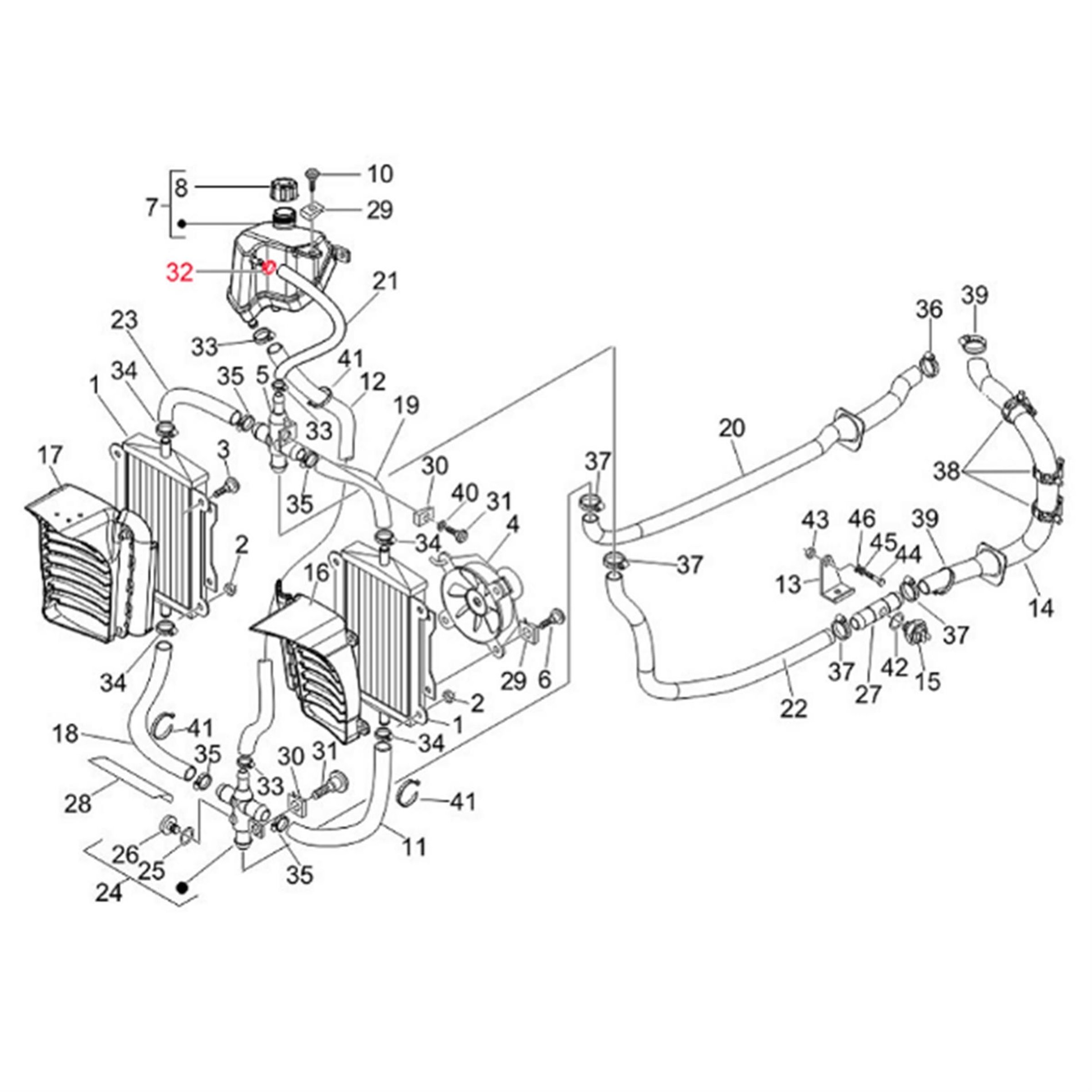 Image of Schlauchschelle Kühlwasserbehälter Ø 8-16 mm, PIAGGIO für Vespa GTS/GTS Super/GTV 250/300ccm ('14-) für Vespa GTS/GTS Super/GTV 250/300ccm ('14-)
