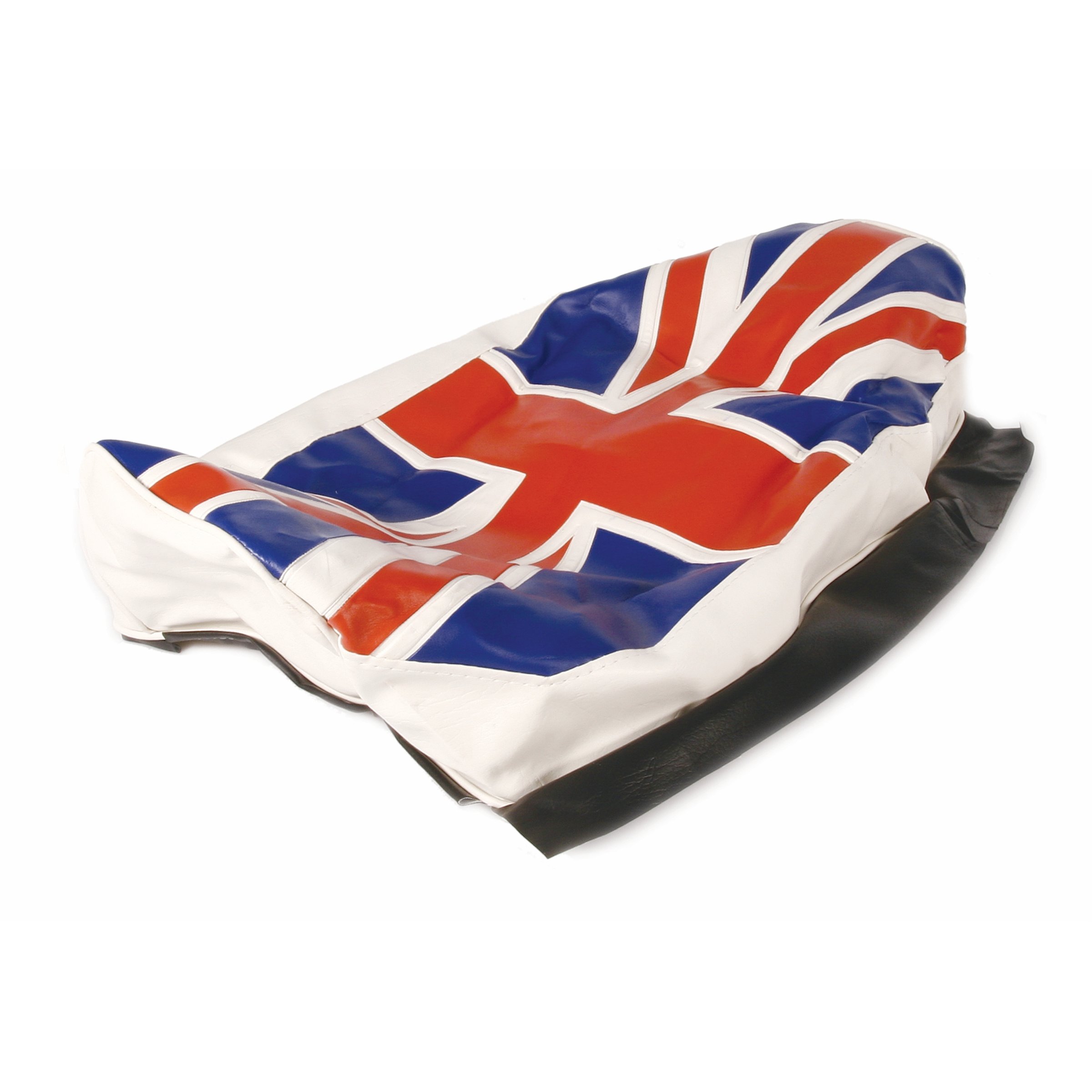 Image of Sitzbankbezug "Union Jack" rot/weiß/blau für Vespa P80-150X/PX80-200E/Lusso 1°/P150S/P200E für Vespa P80-150X/PX80-200E/Lusso 1°/P150S/P200E