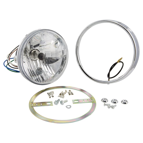 Image of Scheinwerfer JOCKEY'S BOXENSTOP Klarglas H4 rund für Lambretta 125 LI 3°/150 LI 3°