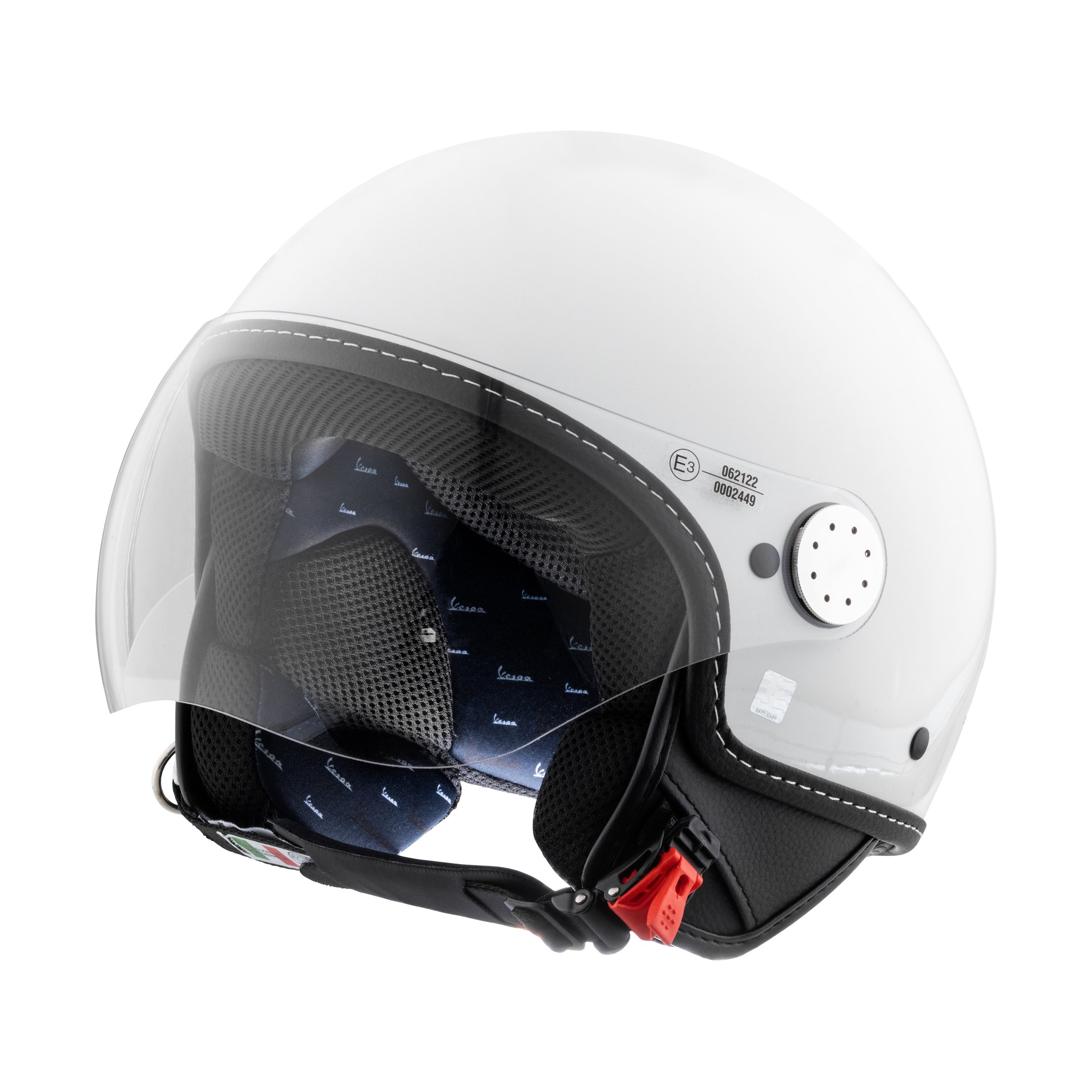 Image of Helm PIAGGIO Vespa Visor 4.0, weiß glänzend, Montebianco 544, Gr. L2, 60cm Jethelm Jethelm