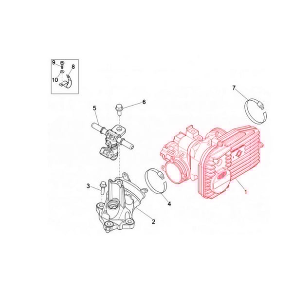 Image of Drosselklappengehäuse PIAGGIO für Vespa GTS Super 125ccm 4T LC Euro 3