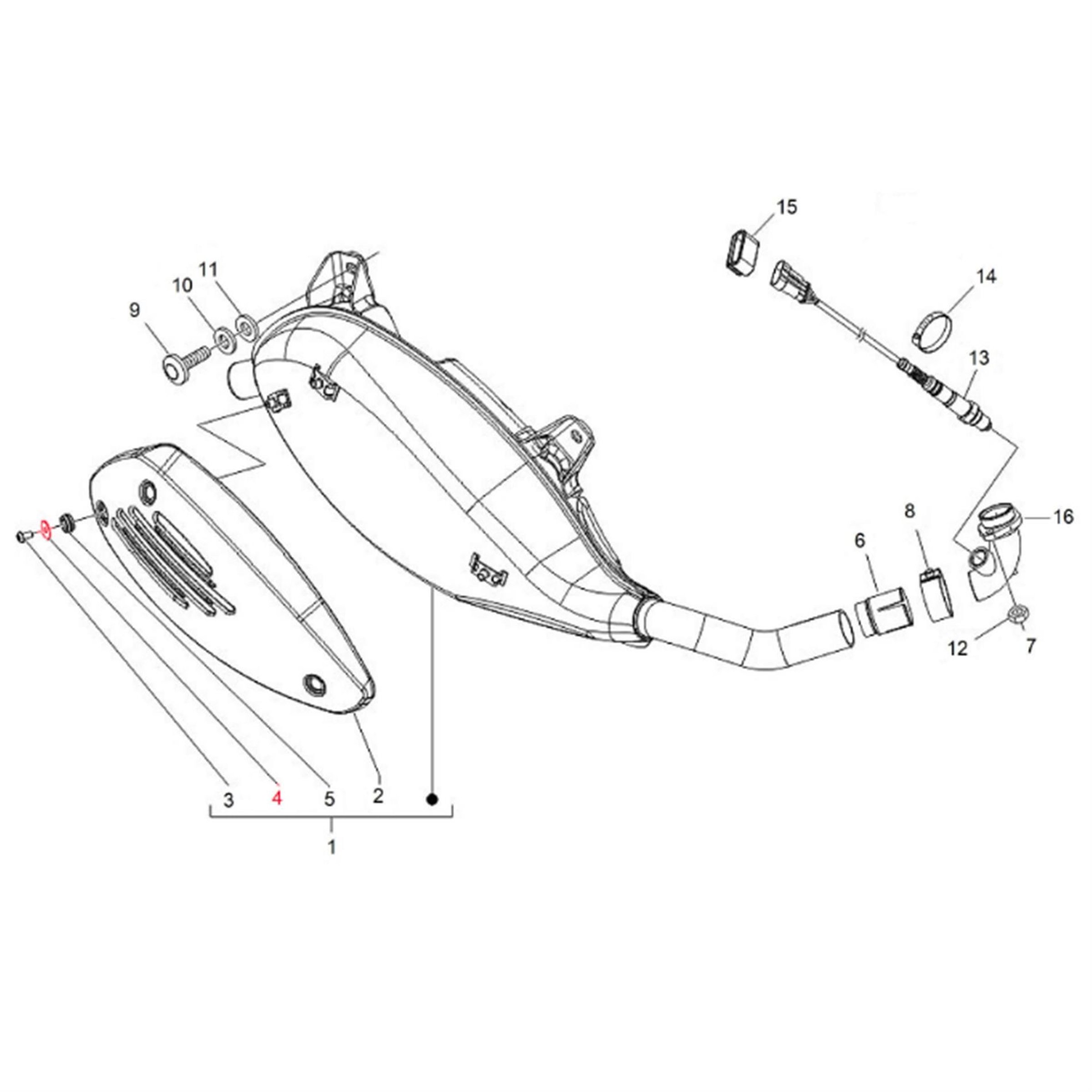 Image of Unterlegscheibe Hitzeschutzblech Auspuff, PIAGGIO für Vespa GTS/GTS Super/GTV/GT 60/GT/GT L/Primavera/Sprint/946 50-300cm 4T AC/LC für Vespa GTS/GTS Super/GTV/GT 60/GT/GT L/Primavera/Sprint/946 50-300cm 4T AC/LC