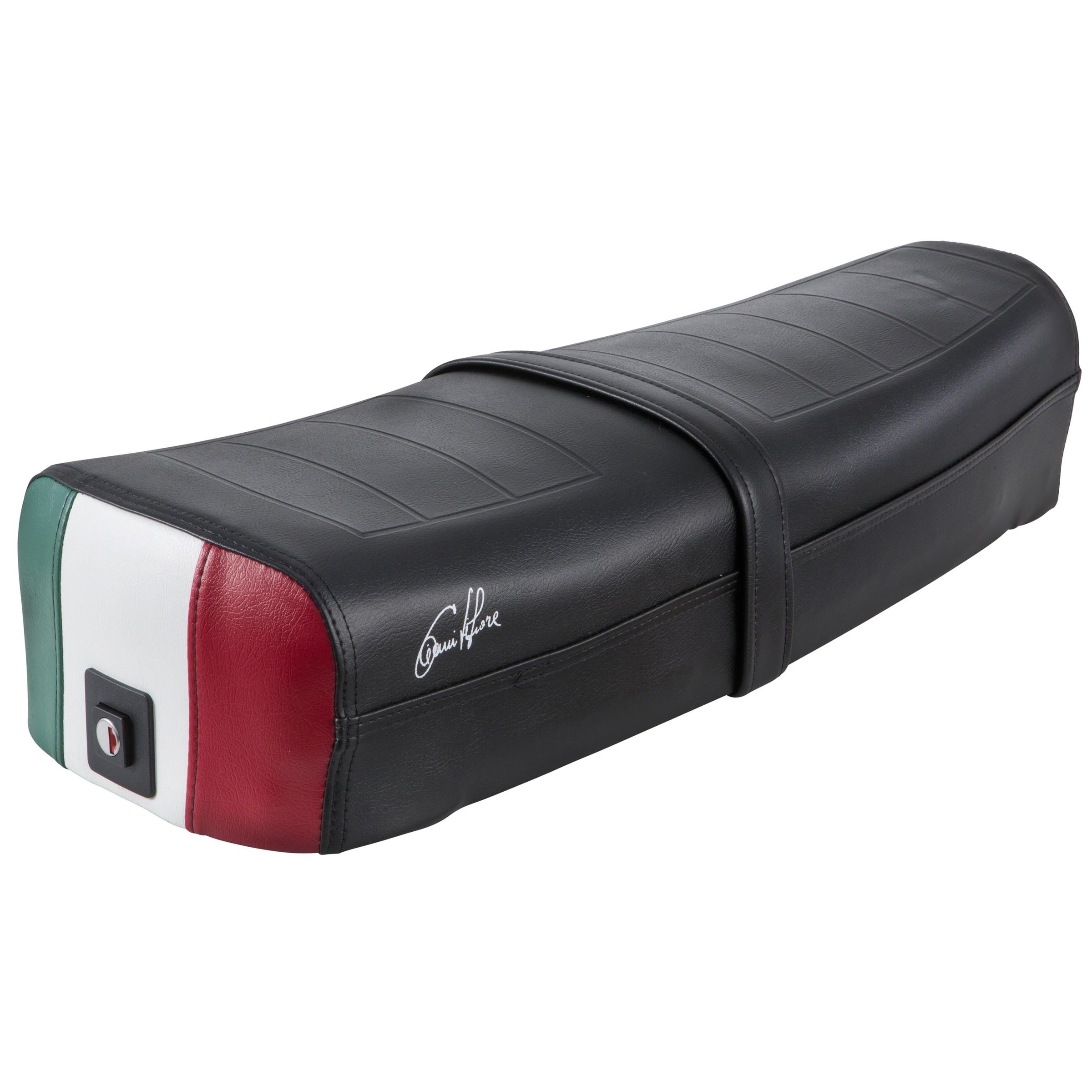 Image of Sitzbank DIEFFE "Tricolore Italy" schwarz für Vespa PK50-125/S/ETS für Vespa PK50-125/S/ETS